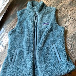 Patagonia Los Gatos fuzzy vest blue